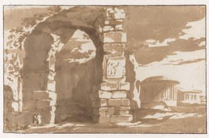 Deel van de thermen van Diocletianus en S. Bernardo alle Terme door Jan de Bisschop