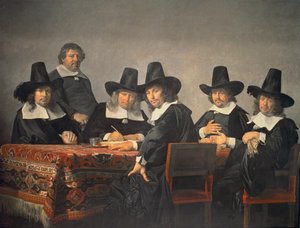 De Beheerders van het Haarlemse Weeshuis door Jan de Bray