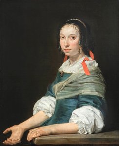 Portret van een jonge vrouw door Jan de Bray