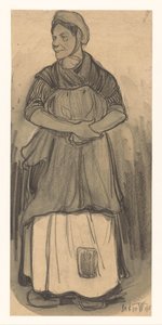 Vrouw door Jan de Waardt (signed by artist)