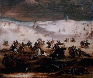 Slagveld door Jan the Elder Brueghel
