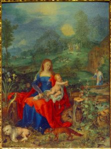 Maria met de Veel Dieren door Jan the Elder Brueghel