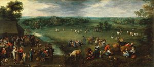 Boerenleven, ca. 1621 door Jan the Elder Brueghel