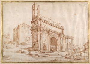 De Boog van Septimius Severus, Rome door Jan the Elder Brueghel
