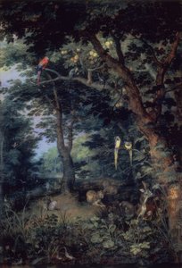 Het aardse paradijs door Jan the Elder Brueghel