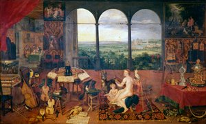 Het gehoor, 1618 door Jan the Elder Brueghel