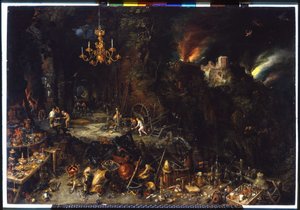 De brand door Brueghel Jan I (1568-1625) 1621 door Jan the Elder Brueghel