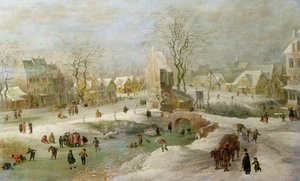 Winterscène in Nederland