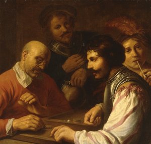 Tric-Trac spelers in een herberg, ca. 1623-5