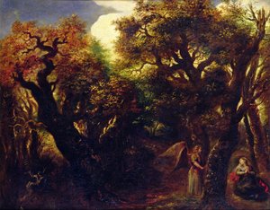 Boslandschap met Hagar en de Engel, c.1645