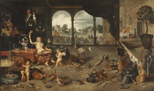 De ijdelheid van het menselijk leven door Jan Brueghel the Younger