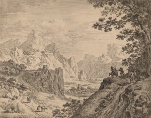 Uitzicht op de Rijn door Jan van Aken