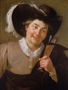 Portret van een man met een wijnglas