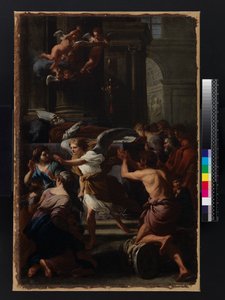 De verering van St. Lambertus, 1648 door Jan van Bike Miel