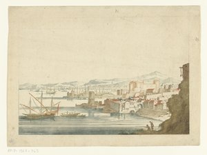 Gezicht op een Italiaanse haven