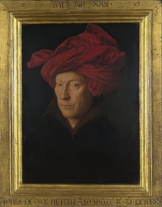Portret van een man (Zelfportret?) door Jan van Eyck
