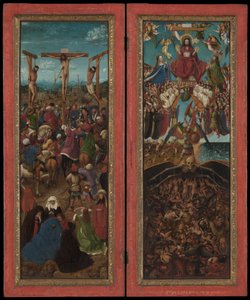 De kruisiging, het laatste oordeel, ca. 1440-41 door Jan van Eyck