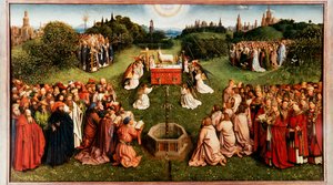 Het Lam Gods. Aanbidding van het Mystieke Lam, 1432
