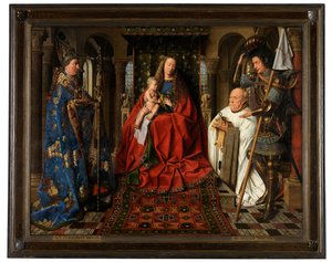 De Maagd en het Kind met kanunnik Joris van der Paele door Jan van Eyck