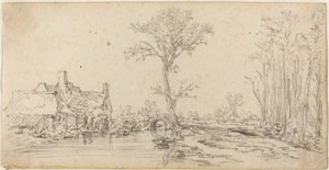 Huisje bij een rivier