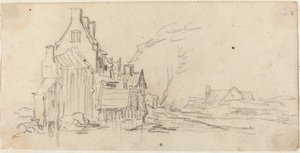 Huizen langs een weg