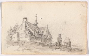 Lepelaarshuis in Kleef door Jan van Goyen