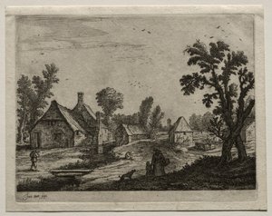 De Plank over de Stroom door Jan van Goyen