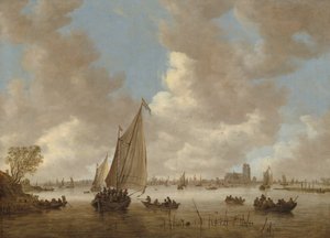 Uitzicht op Dordrecht vanuit het noorden