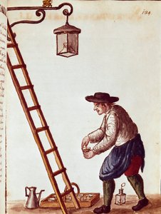 Kleine ambachten: lampen aansteken door Jan van Grevenbroeck
