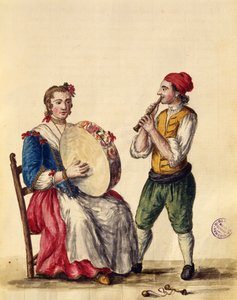 Venetiaanse Muzikant door Jan van Grevenbroeck