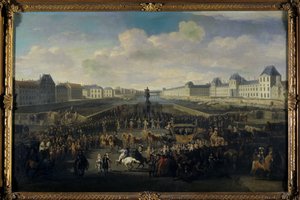 Lodewijk XIV nadert de Pont Neuf, Parijs