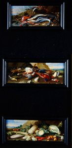 Stilleven tableaux - vis, wild, groenten door Jan van Kessel the Elder