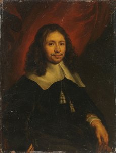 Portret van Dionijs Wijnands, koopman in Amsterdam door Jan van  Noordt