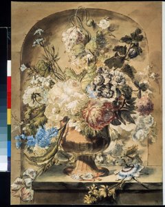 Stilleven met bloemen door Jan van Os
