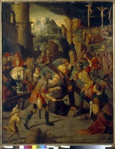 Episode van de Passie van Christus: calvarie door Jan van Scorel