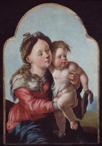 Madonna met kind door Jan van Scorel