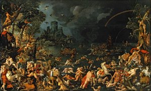 De overstroming ... door Jan van Scorel