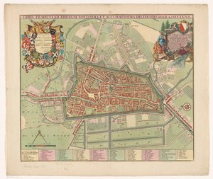 Plattegrond van de stad Utrecht door Jan van Vianen