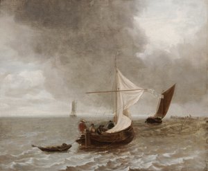 Zeilboten in een briesje