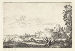 Landschap met de Zijlpoort te Haarlem door Jan van de Velde (II)