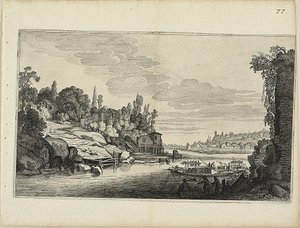 Rivierlandschap door Jan van de Velde II