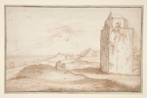 De duinen en de vuurtoren bij Zandvoort