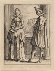 Twee Figuren in Kostuum