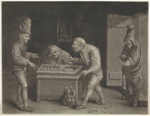 Triktrakspelers door Jan van der Bruggen