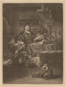 Jan Uytenbogaert door Jan van der Bruggen after Rembrandt van Rijn