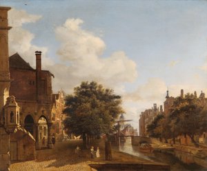 Architectonische fantasie, met het oude stadhuis, Amsterdam ca. 1667-72