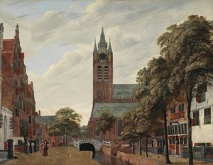 Uitzicht op het Oude Delft-kanaal, Delft