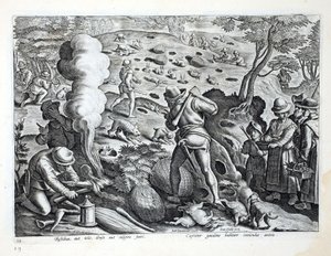 Jagen op konijnen, illustratie uit 