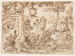 De pantherval door Jan van der Straet, called Stradanus