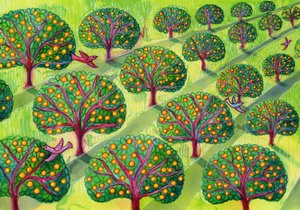 Boomgaard door Jane Tattersfield